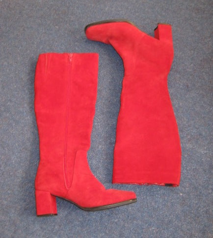 red suede boots