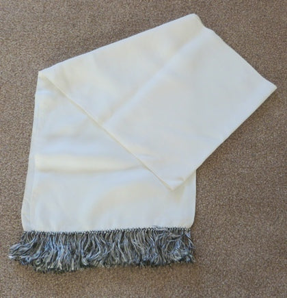 ivory silk opera scarf