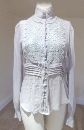 grey steampunk victorian blouse