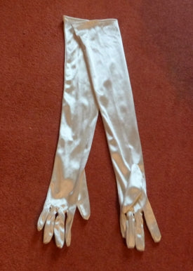 ivory evening gloves