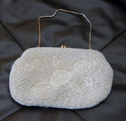 ivory beaded bridal bag