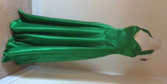 Emerald green evening gown