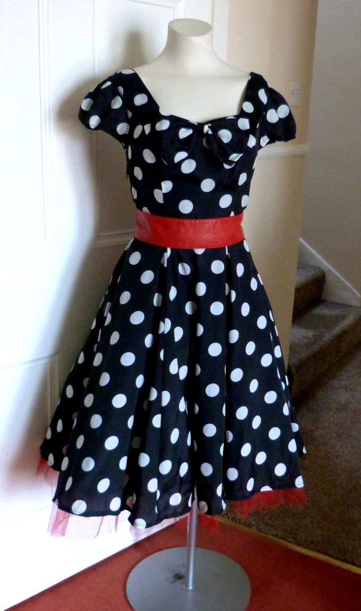 spotted swing dress