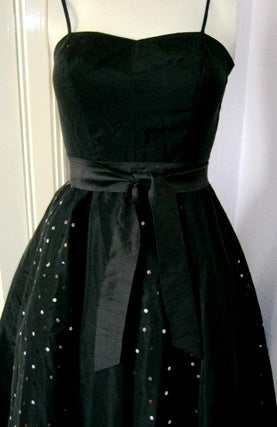 50s vintage black prom dress