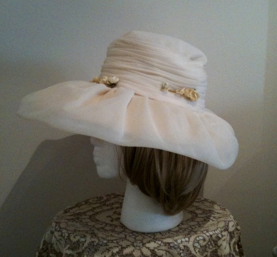 ivory cream romantic hat