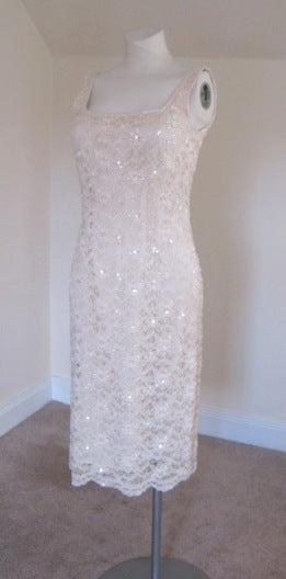 ivory lace cocktail dress