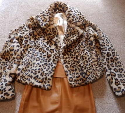 leopard faux fur jacket