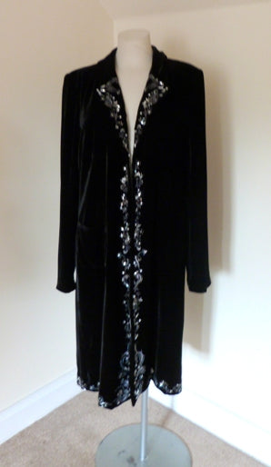 black velvet opera coat