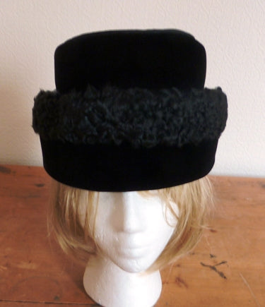 black velvet hat