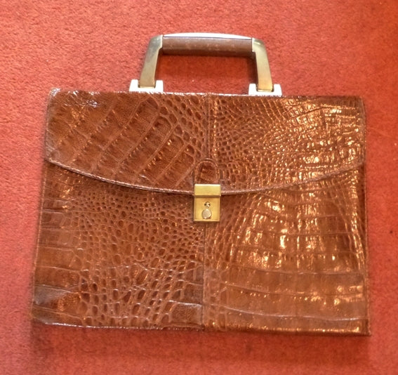 vintage faux alligator bag