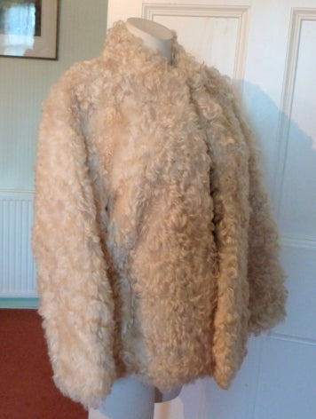 vintage curly sheepskin jacket