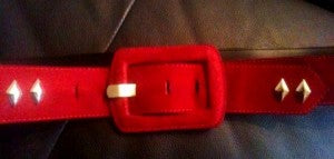 red suede belt