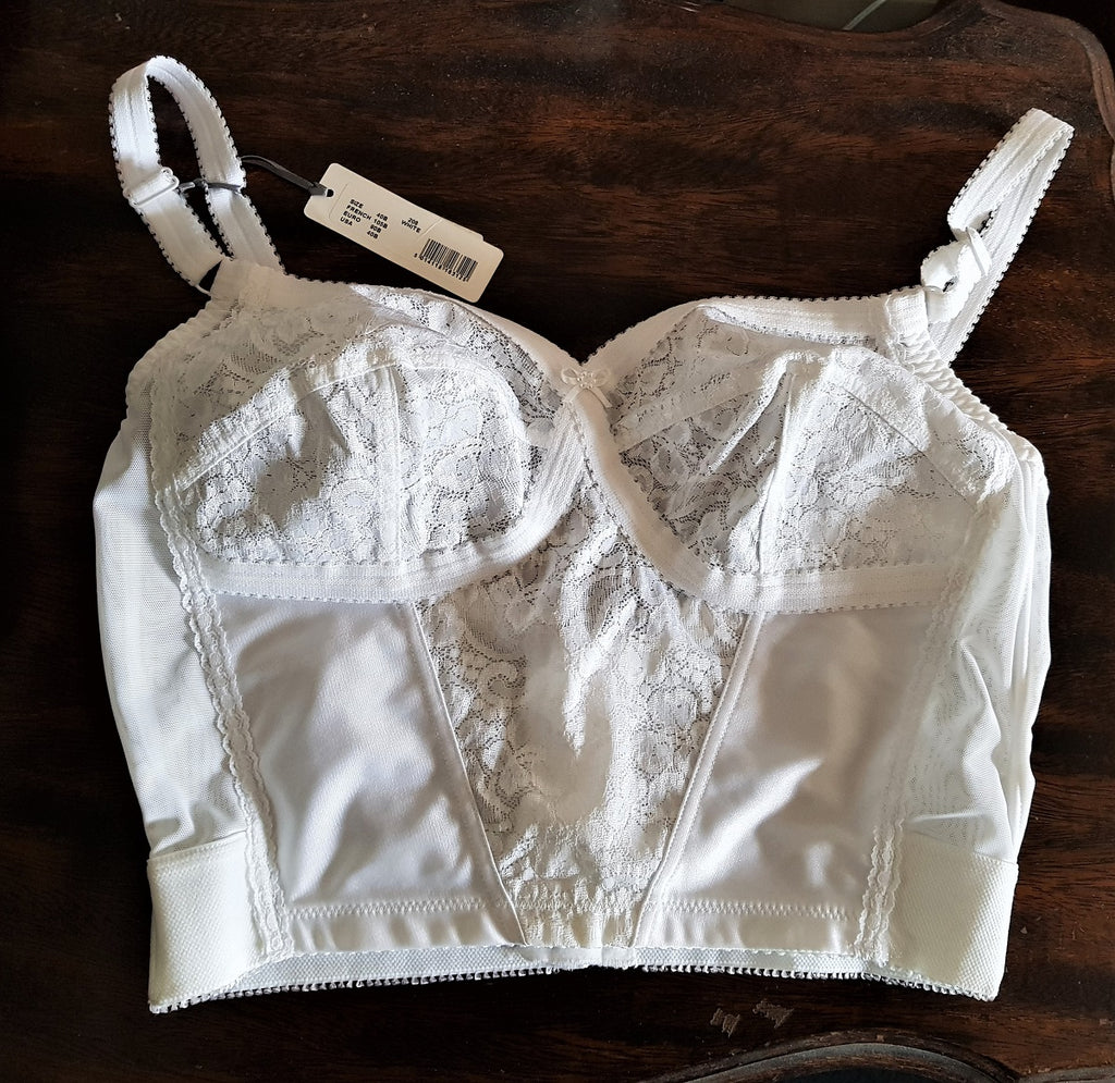 Playtex white longline bra – The Frockery