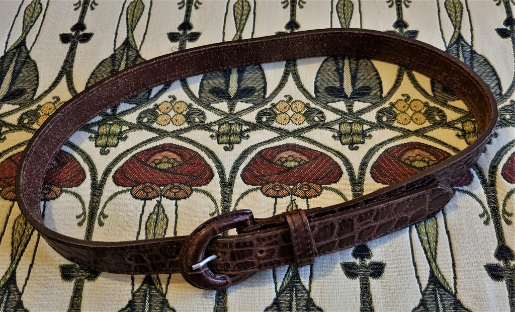 70s vintage unisex boho brown leather belt – The Frockery