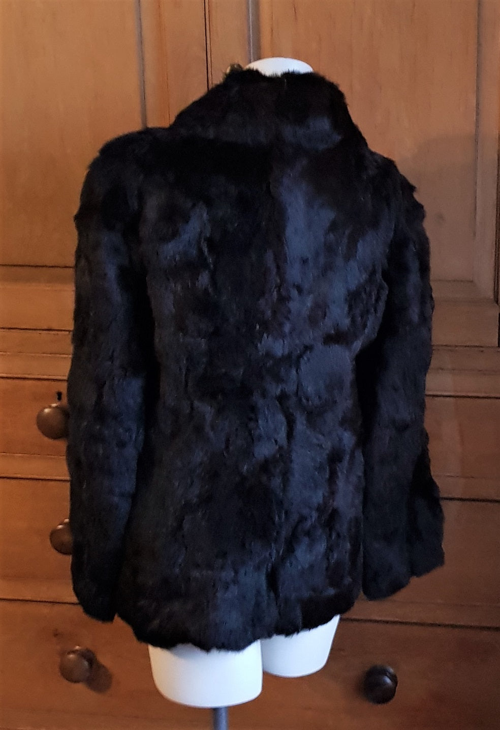 80s black coney fur jacket – The Frockery