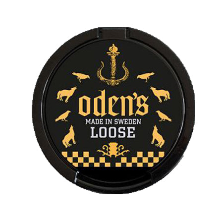 A tin of Oden's original loose snus