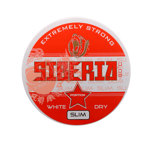 Tin of Siberia 80 Degrees Slim White Dry Portion (Red)