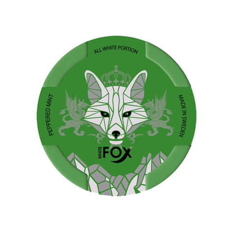 A tin of white fox Peppered Mint