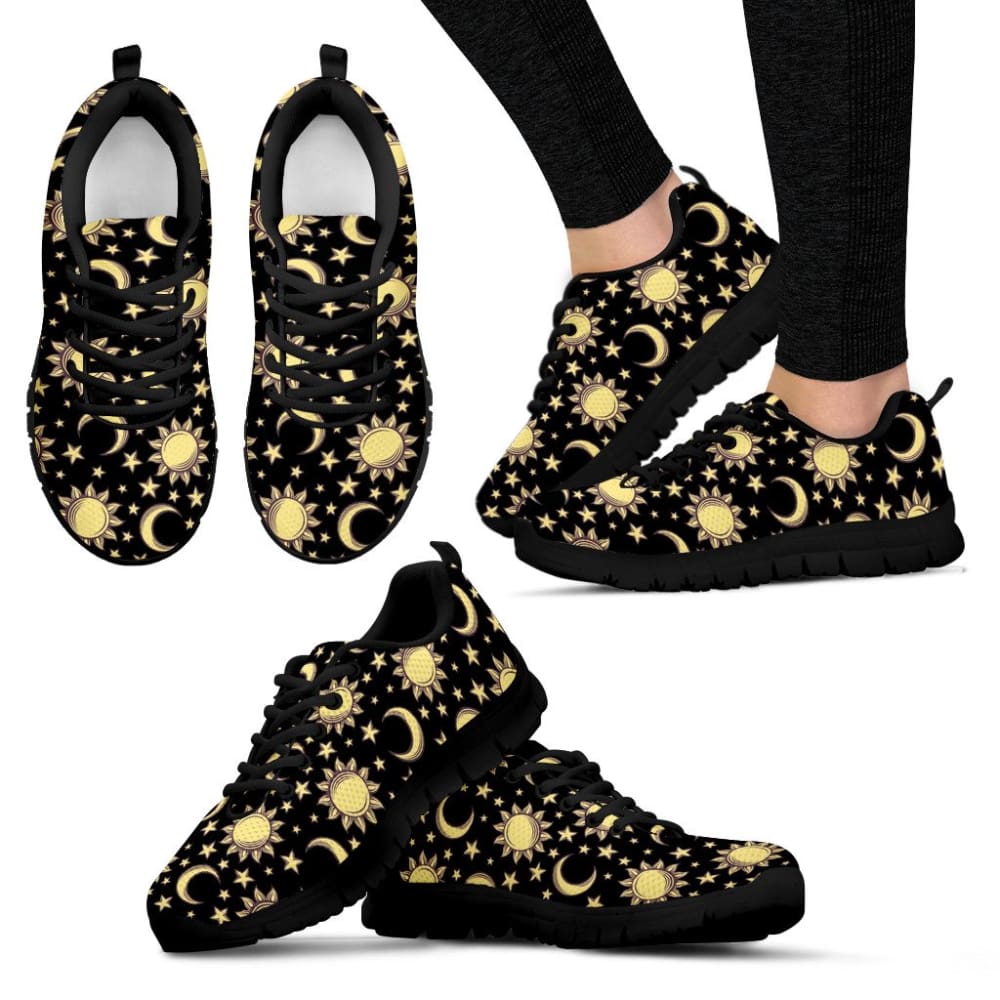 Sun Moon and Stars Women's Sneakers - The Moonlight Shop