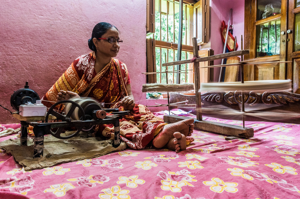 Bleaching And Dyeing The Silk