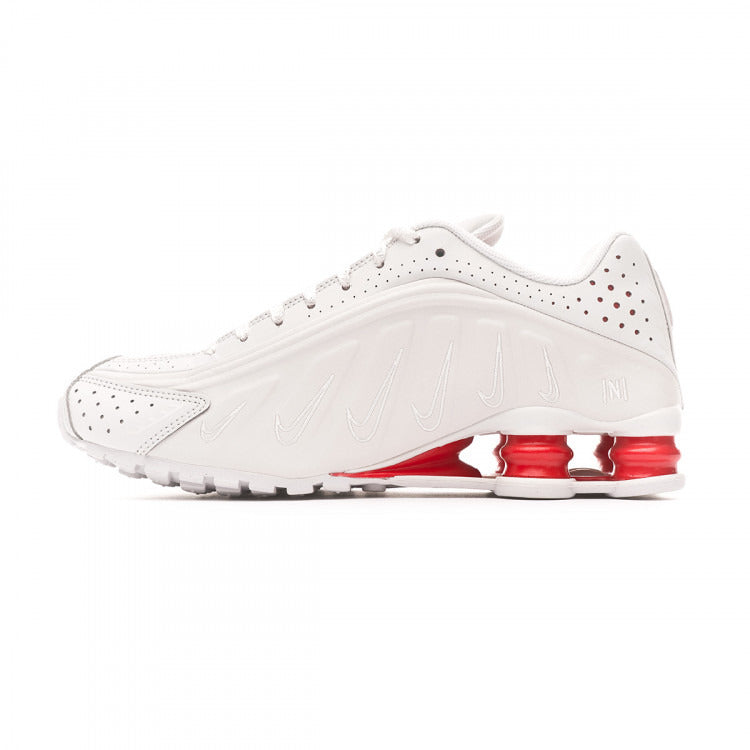 nike shox r4 branco e vermelho