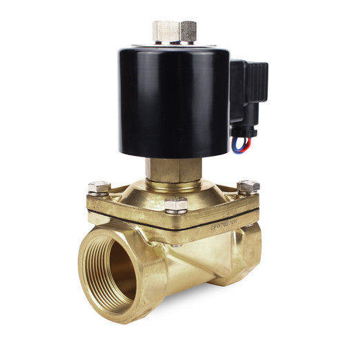 1-1/2'' Inch 220 Volt AC Electric Normally Open Brass Solenoid Valve