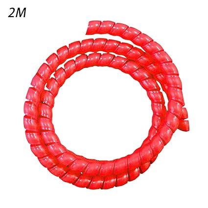 2M Wire Loom Flexible Spiral Wrap Sleeving Band Tube Cable Management Sleeve  Cord Protector 8MM(Red): Amazon.in: Home & Kitchen