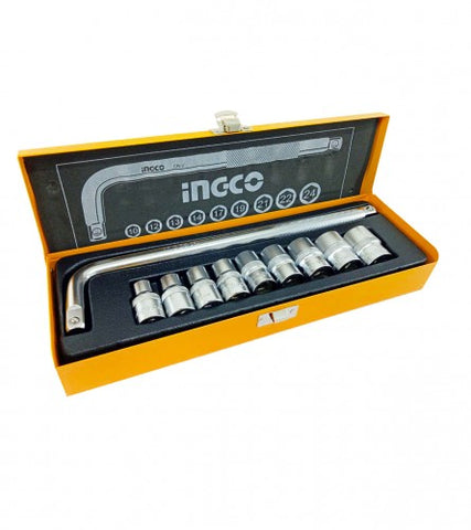 Ingco 10Pcs 1/2 Socket Set Industrial HKTS12101 in Pakistan