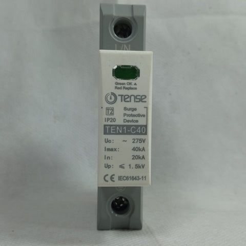 TENSE AC Surge Protective Device IP20 TEN1-C40 40KA Single Pole in Pakistan