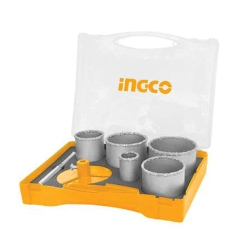 Ingco 7PCS CARBIDE GRITTED HOLE SAW SET AKCH0071 in Pakistan