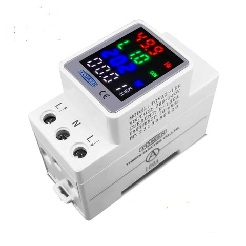 TOMZN 6IN1 din rail AC 220V 100A Voltage Current KWH Electric energy monitor meter in Pakistan