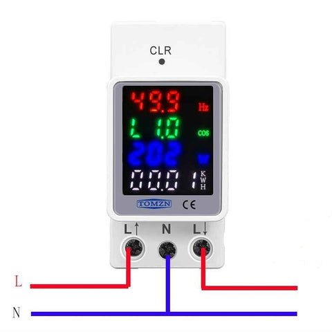 TOMZN 6IN1 din rail AC 220V 100A Voltage Current KWH Electric energy monitor meter in Pakistan