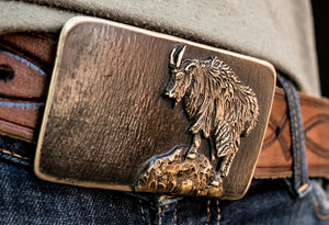 goat belt buckle