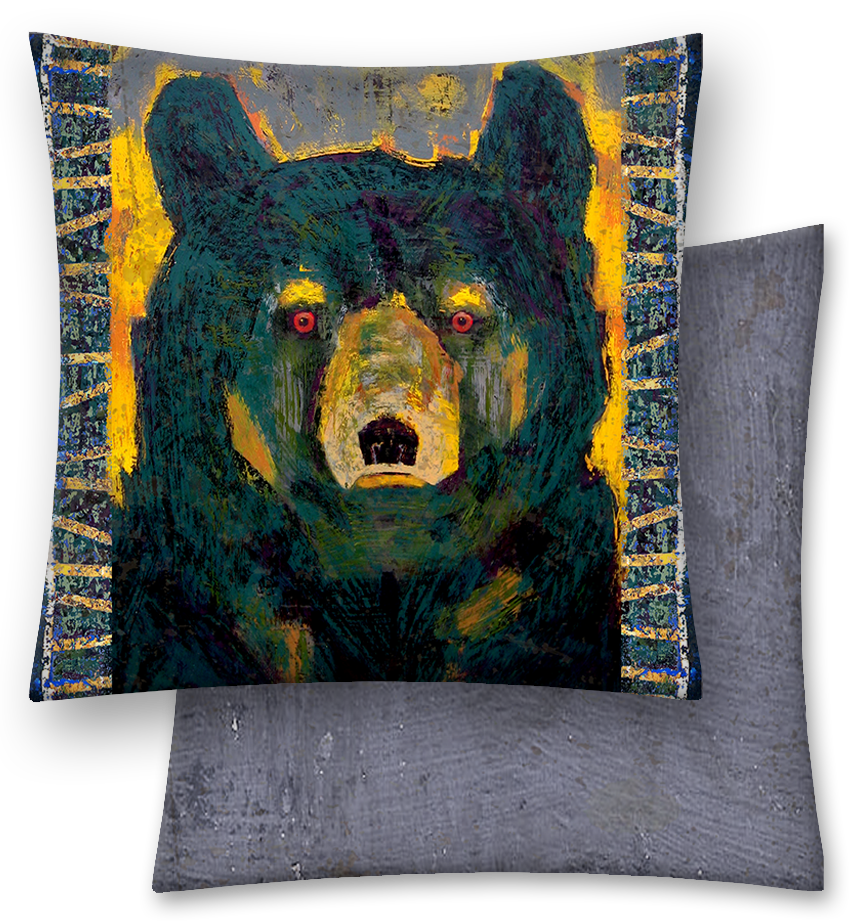 Black Bear Throw Pillow