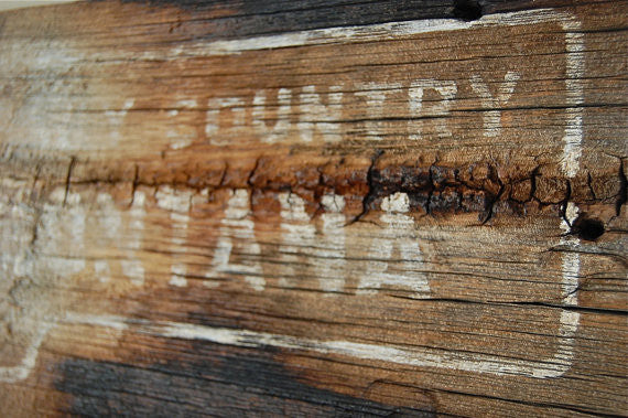 Rustic Montana Salvage Wood Sign