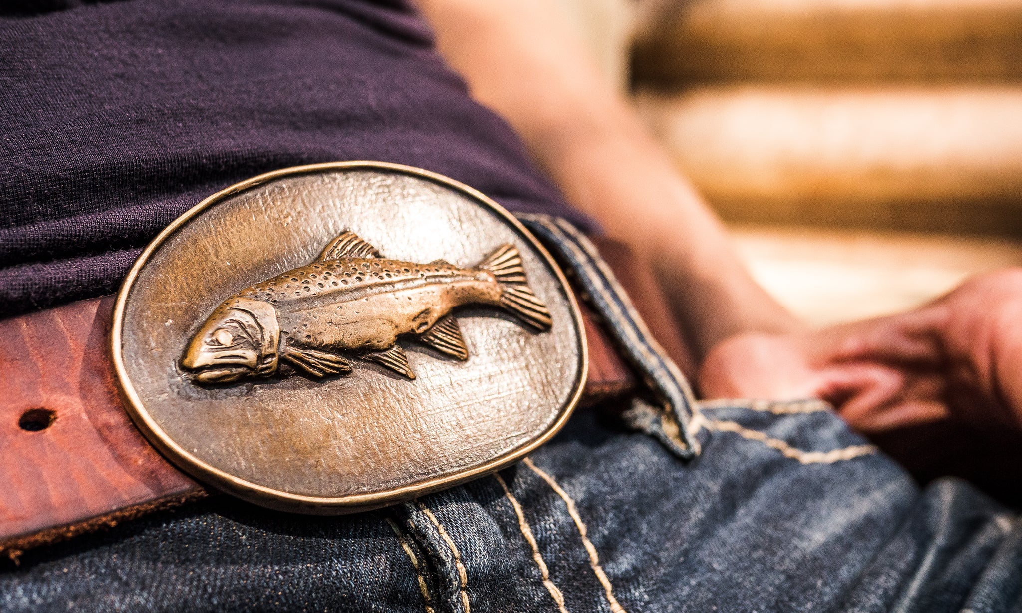 Trout Heaven Belt Buckle