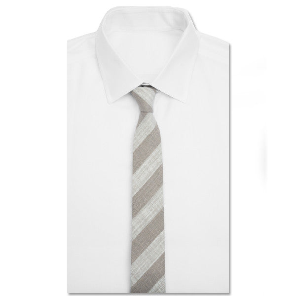 Textured Tan Stripes Tie , Weekend Casual