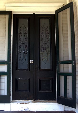 wooden exterior door