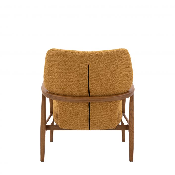ARNY mid century armchair in ochre linen upholstery | MalletandPlane.com