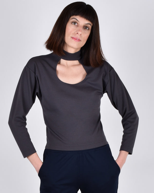 Egret Long Sleeve Top 2-in-1 in Navy – PARIDAEZ