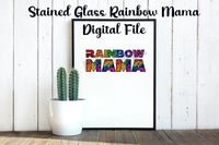 Rainbow Mama PNG, sublimation design, sublimation image, sublimation rainbow, rainbow mama, mama png