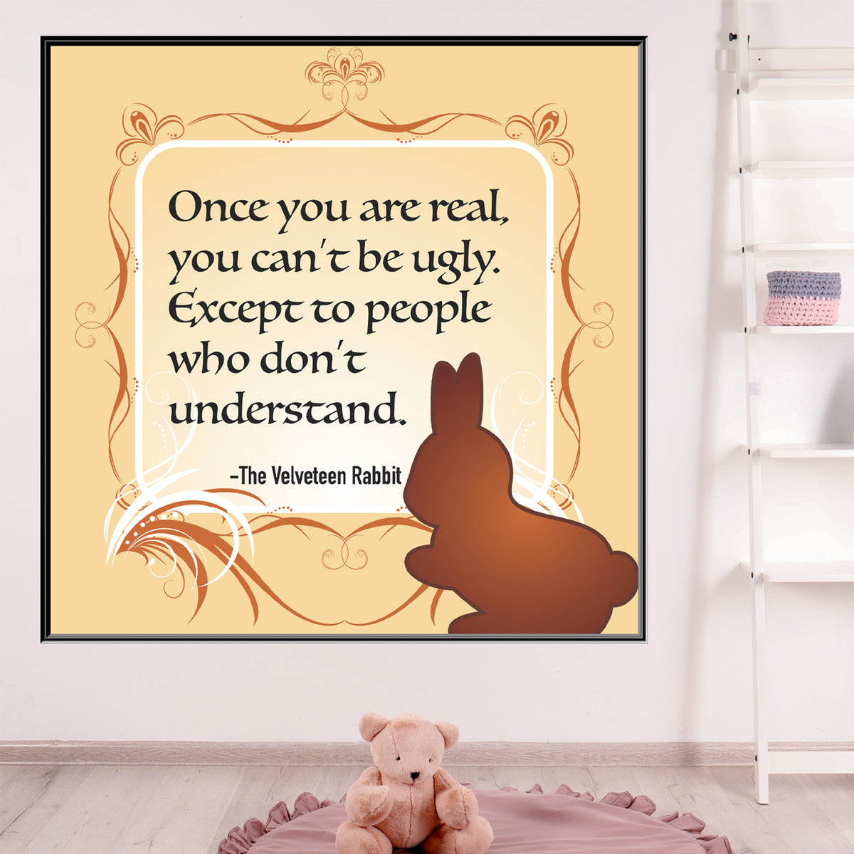 the velveteen rabbit quote canvas art print for wall decor ole canvas art