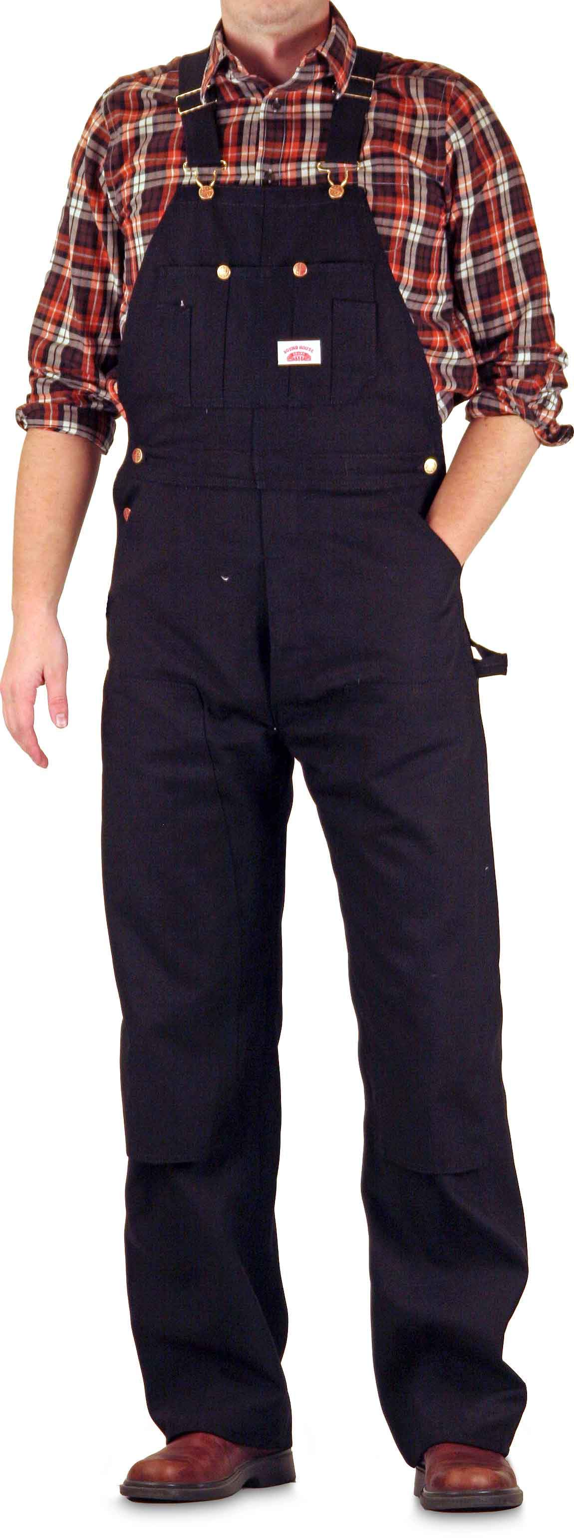 black bib overalls