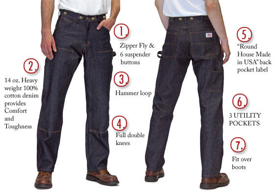 logger jeans with suspenders