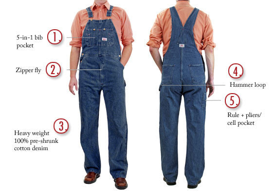 farmer denim overalls