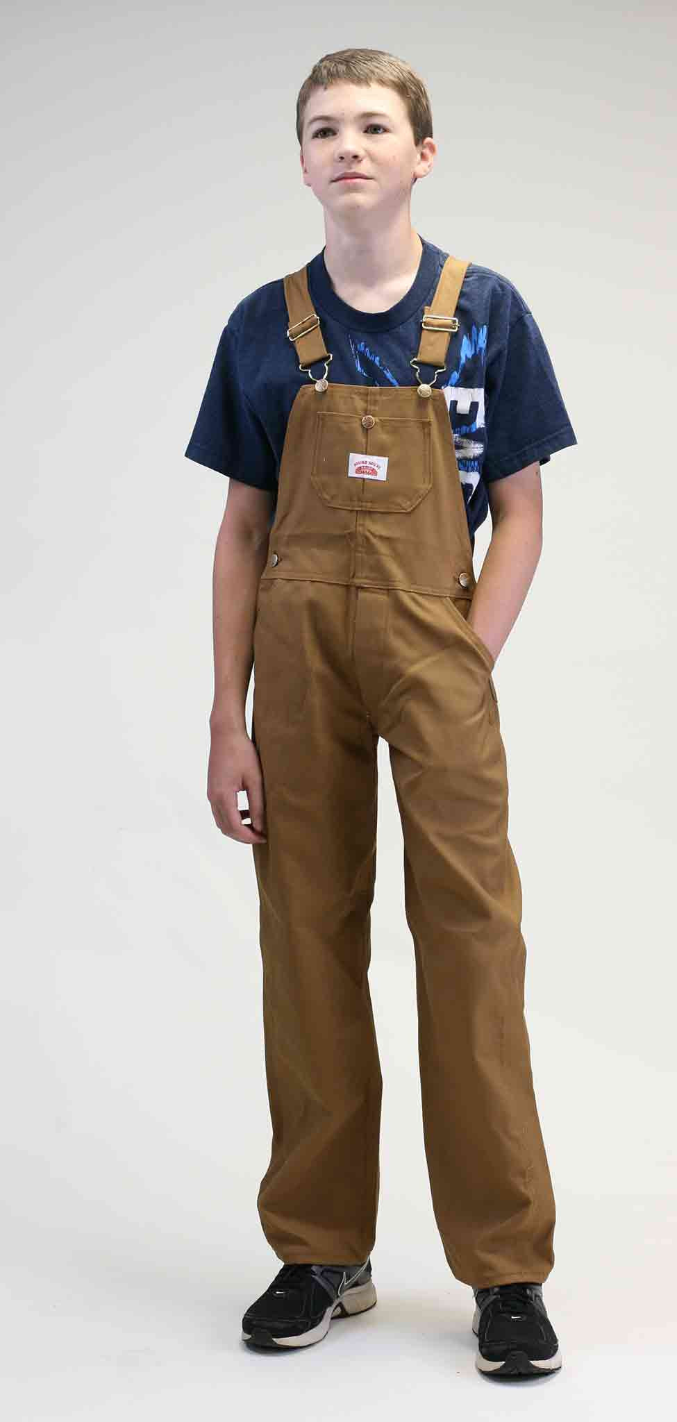 Made In Usa Boys Brown Duck Overall American Made Kids Brown Duck Heavy Duty Overall Round House American Made Jeans Made In Usa Overalls Workwear