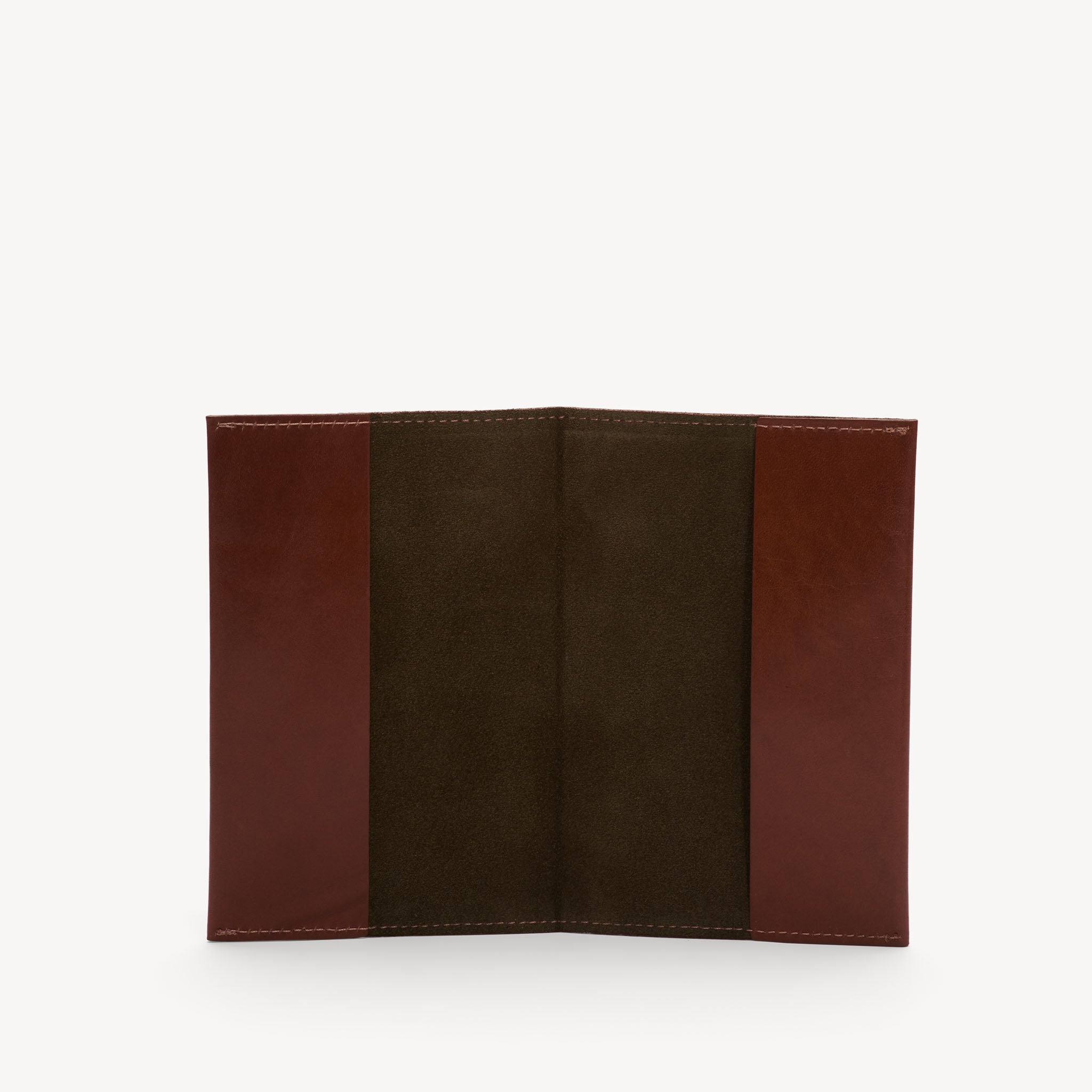 Leather Passport Cover Cognac/Olive