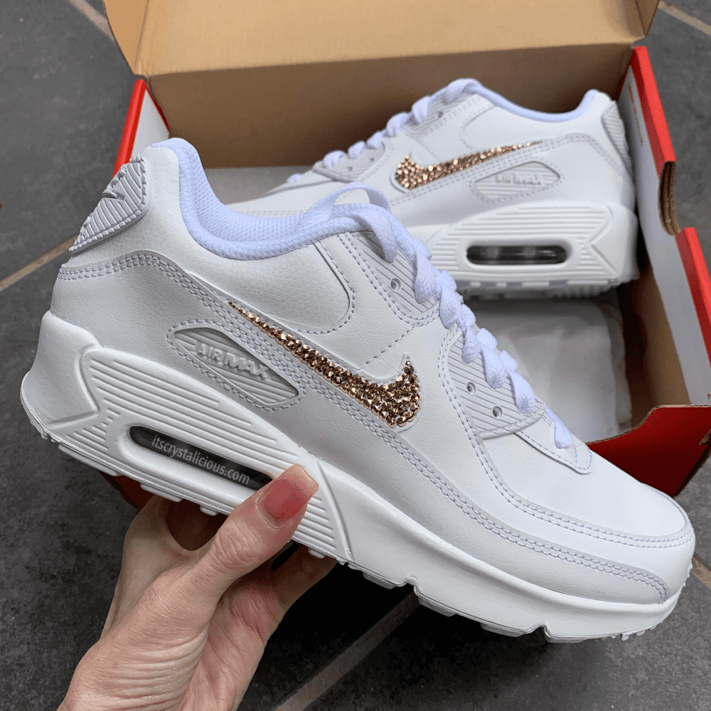 nike air max 90 white and rose gold