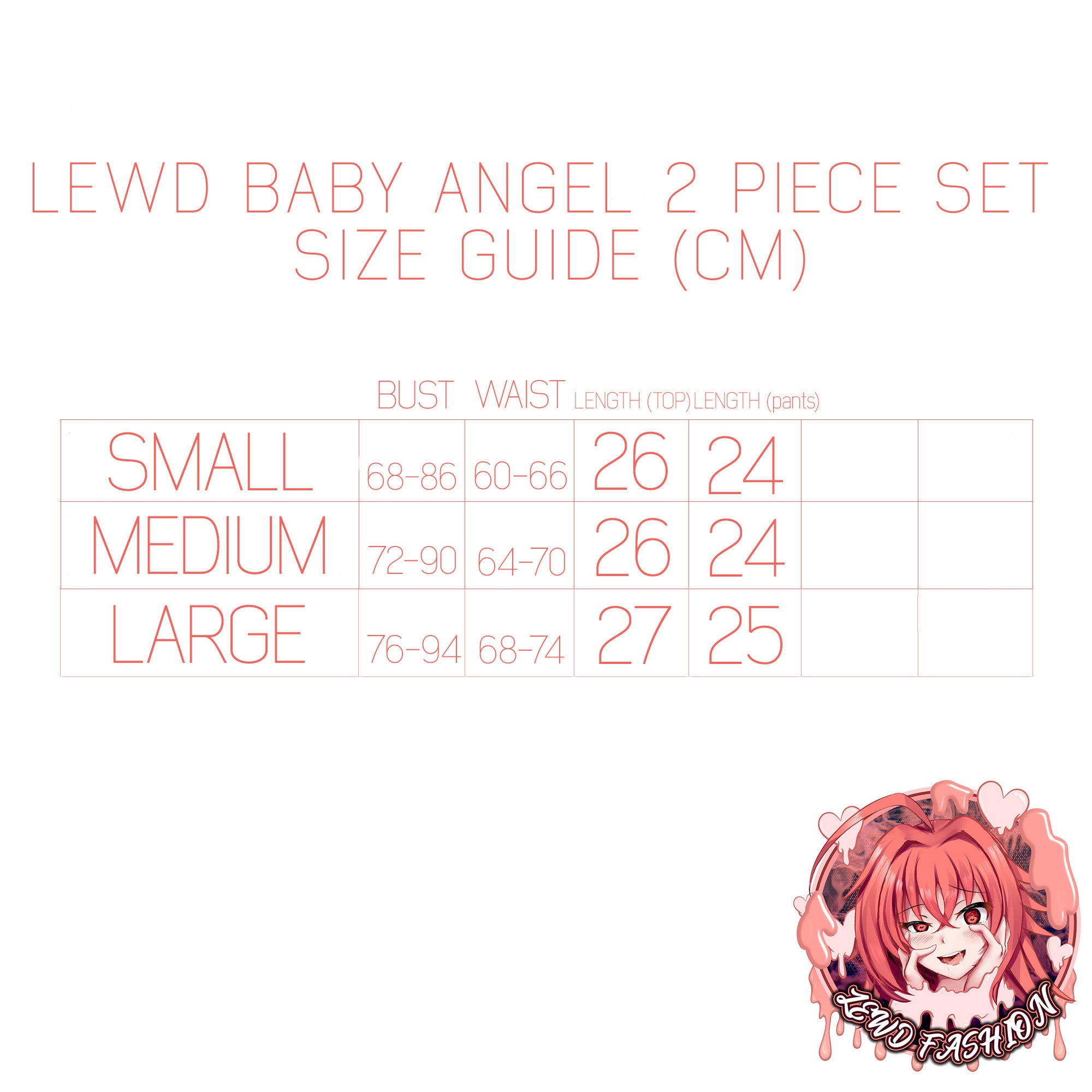 LEWD BABY ANGEL 2 PIECE SET