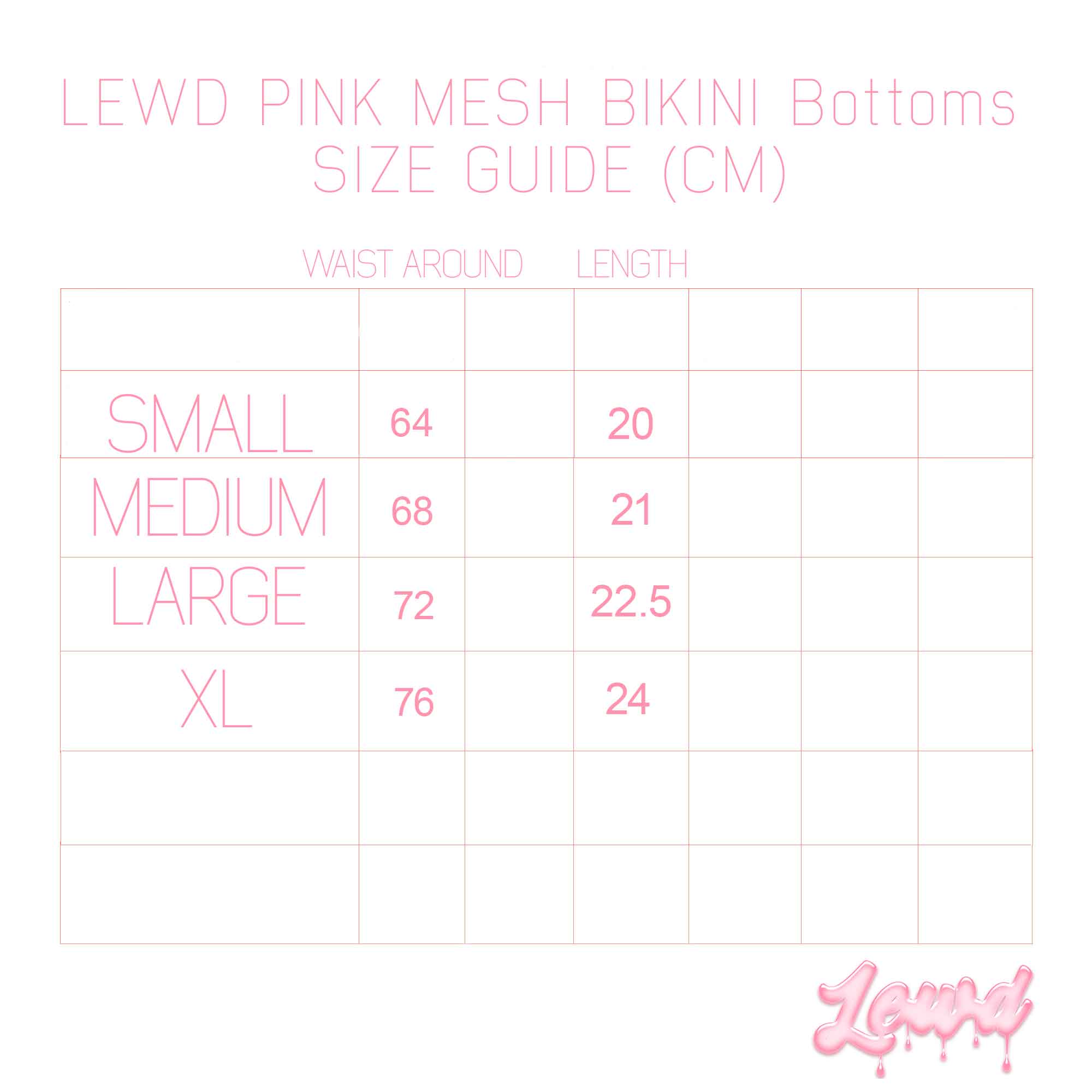 Lewd Pink Mesh Ahegao Bikini BOTTOMS